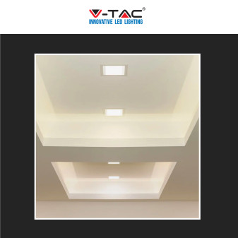 V-Tac VT-607 Pannello LED Quadrato 6W SMD da Incasso con Driver