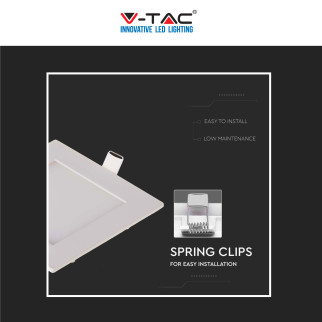 V-Tac VT-607 Pannello LED Quadrato 6W SMD da Incasso con Driver