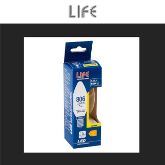 Life Lampadina LED E14 Filament 6.5W Candle C35 Candela in