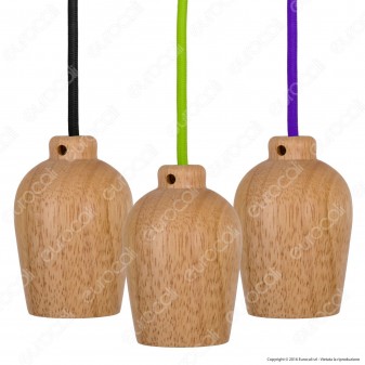 V-TAC VT-7778 Lampadario in Legno con Portalampada per Lampadine E27