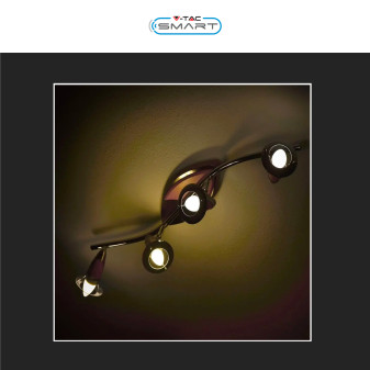 V-Tac Smart VT-5114 Lampadina LED Wi-Fi E14 4.8W Candle Bulb C37 Candela RGB+W Changing Color CCT Dimmerabile