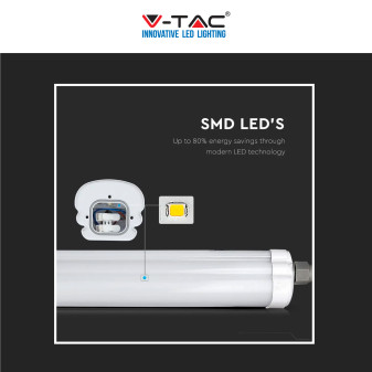V-Tac VT-1249 Tubo LED Plafoniera 36W Lampadina SMD IP65 120cm