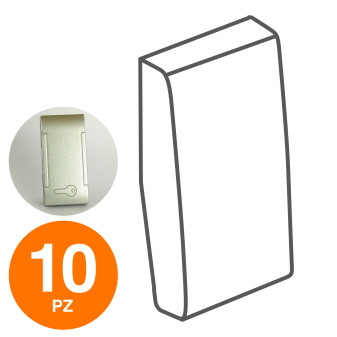 MAPAM Cover Pulsante Apertura ART Alluminio - Confezione 10pz - mod. 873A - Compatibile con BTicino