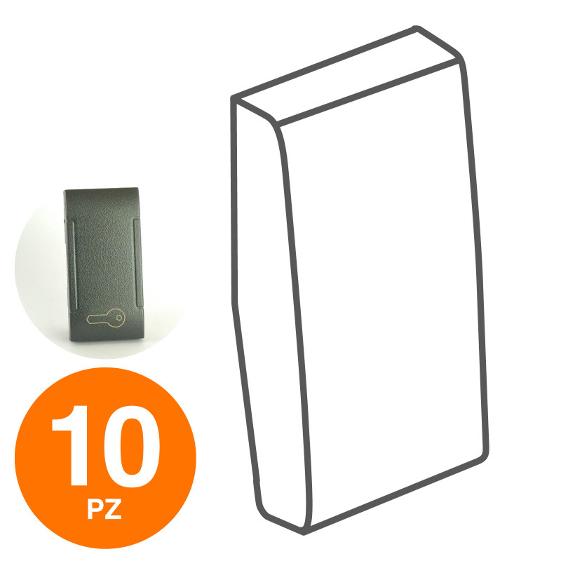 MAPAM Cover Pulsante Apertura ART Nero - Confezione 10pz - mod. 873N - Compatibile con BTicino