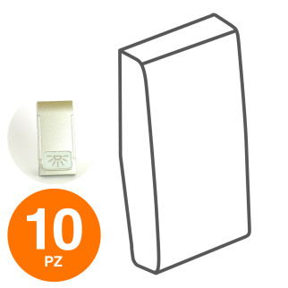 MAPAM Cover Pulsante Luce ART Alluminio - Confezione 10pz - mod. 871A - Compatibile con BTicino