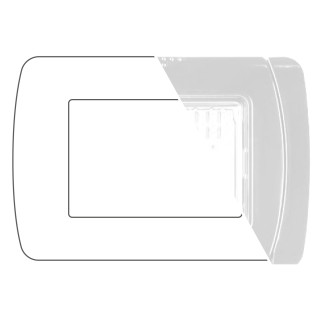 MAPAM Placca Idrobox IP55 ART 3P Bianco - mod. S8003B - Compatibile con BTicino LIVING