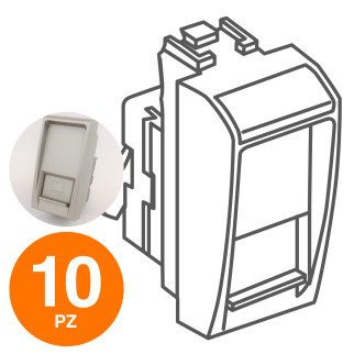 MAPAM Connettore Rete Rj45 8 Pin 5E Alluminio - Confezione 10pz - mod. 823A - Compatibile con