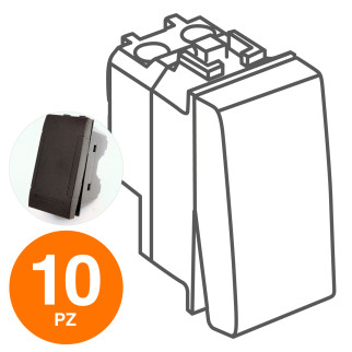 MAPAM Deviatore Unipolare (16A-250V) ART Nero - Confezione 10pz - mod. 803N - Compatibile con