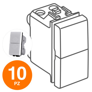 MAPAM Doppio Pulsante (10A-250V) ART Bianco - Confezione 10pz - mod. 827B - Compatibile con BTicino