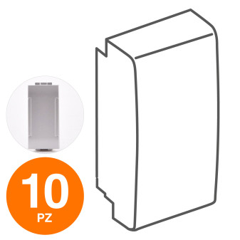 MAPAM Falso Polo ART Alluminio - Confezione 10pz - mod. 40000A - Compatibile con BTicino LIVING