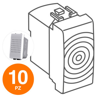 MAPAM Suoneria (6A-220V) ART Bianco - Confezione 10pz - mod. 824B - Compatibile con BTicino LIVING