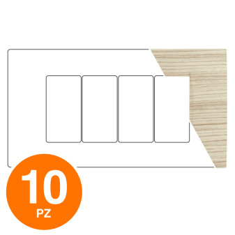 MAPAM Placca Tecnopolimero Spazzolato ART 4P Abete - Confezione 10pz - mod. 8004SL-17 - Compatibile