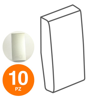 MAPAM Cover Pulsante Apertura GEM Alluminio - Confezione 10pz - mod. 673A - Compatibile con Vimar