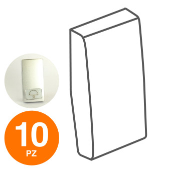 MAPAM Cover Pulsante Campanello GEM Alluminio - Confezione 10pz - mod. 672A - Compatibile con Vimar