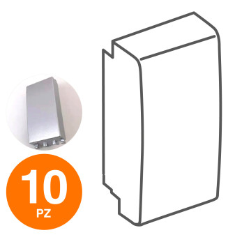 MAPAM Falso Polo GEM Alluminio - Confezione 10pz - mod. 60000A - Compatibile con Vimar PLANA