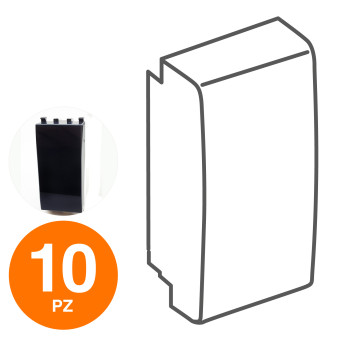 MAPAM Falso Polo GEM Nero - Confezione 10pz - mod. 60000N - Compatibile con Vimar PLANA