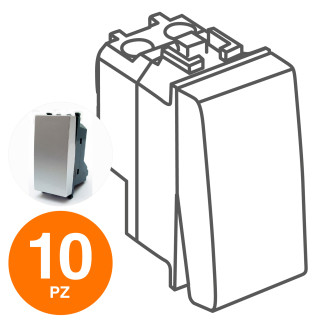 MAPAM Invertitore (16A-250V) GEM Alluminio - Confezione 10pz - mod. 604A - Compatibile con Vimar