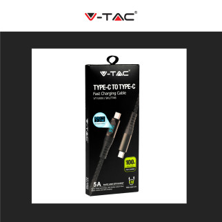 V-Tac VT-5303 Cavo USB Type-C Lunghezza 1m Colore Nero con Display LED - SKU 7746