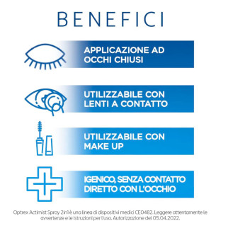 Optrex ActiMist Collirio Spray 2in1 Reidratante e Protettitvo per Occhi Secchi e Stanchi - Flacone