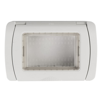 MAPAM Placca Idrobox IP55 ART 3P Bianco - mod. S8003B - Compatibile con BTicino LIVING