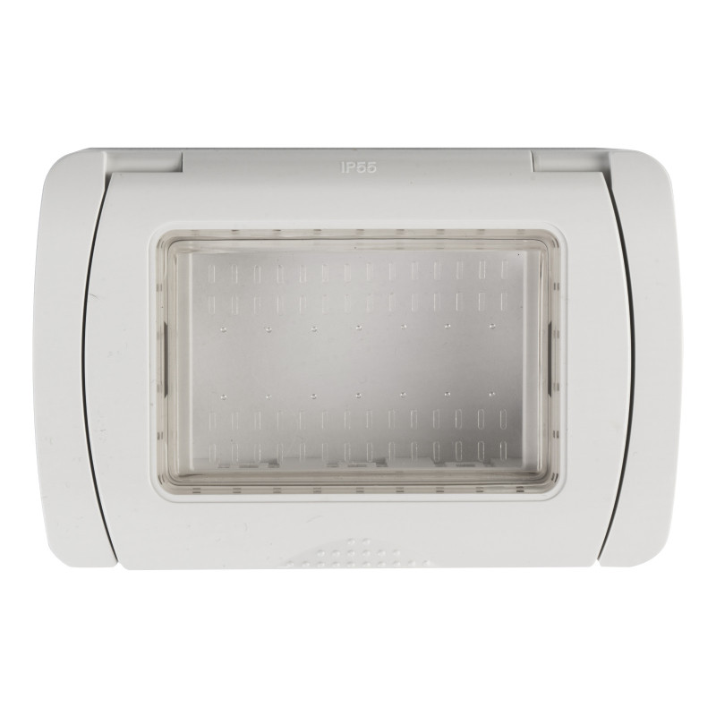 MAPAM Placca Idrobox IP55 ART 3P Bianco - mod. S8003B - Compatibile con BTicino LIVING