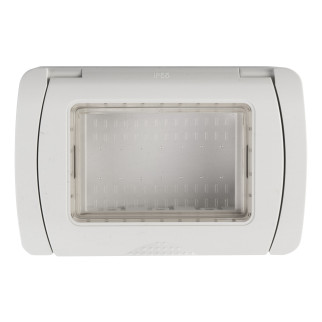 MAPAM Placca Idrobox IP55 ART 3P Bianco - mod. S8003B - Compatibile con BTicino LIVING