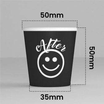 Bicchierini da Caffè in Carta Riciclabile con Fantasia DownUpCUP da 65ml - Confezione da 50