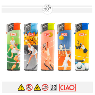 Ciao Accendini Elettronici Large Fantasia Grand Slam - Serie da 5 Accendini