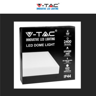 V-Tac VT-8624 Plafoniera LED Quadrata 24W SMD IP44 Colore