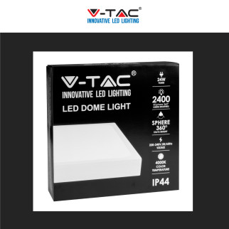 V-Tac VT-8624 Plafoniera LED Quadrata 24W SMD IP44 Colore