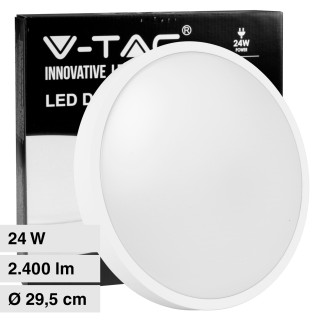 V-Tac VT-8624 Plafoniera LED Rotonda 24W SMD IP44 Colore Bianco