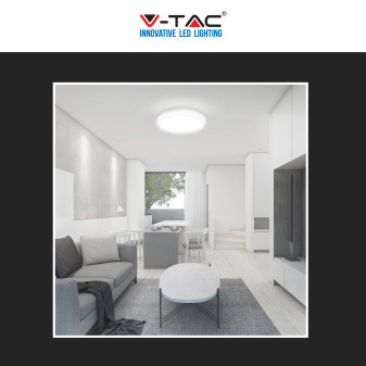 V-Tac VT-8624 Plafoniera LED Rotonda 24W SMD IP44 Colore Bianco
