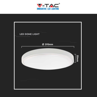 V-Tac VT-8624 Plafoniera LED Rotonda 24W SMD IP44 Colore Bianco