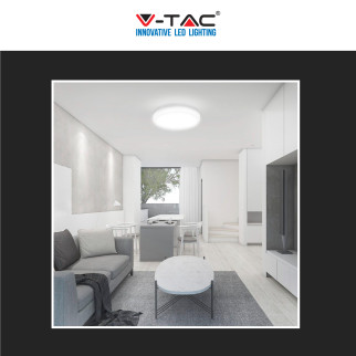 V-Tac VT-8630 Plafoniera LED Rotonda 30W SMD IP44 Colore Bianco