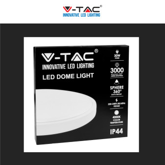 V-Tac VT-8630 Plafoniera LED Rotonda 30W SMD IP44 Colore Bianco
