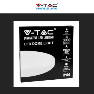 V-Tac VT-8630 Plafoniera LED Rotonda 30W SMD IP44 Colore Bianco