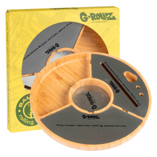 G-Rollz Stazione di Rollaggio in Legno di Bambù con Scomparti e Chiusure Magnetiche - 20x20cm