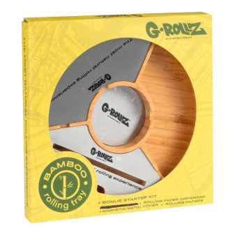 G-Rollz Stazione di Rollaggio in Legno di Bambù con Scomparti e Chiusure Magnetiche - 20x20cm
