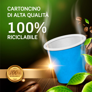 Bicchierini da Caffè in Carta Riciclabile Colore Blu da 65ml - Confezione da 50 Bicchieri