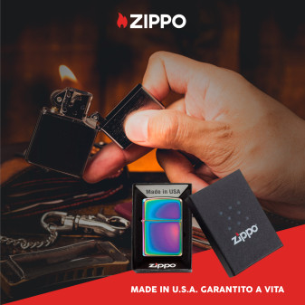 Zippo Accendino a Benzina Ricaricabile ed Antivento Multi Color -