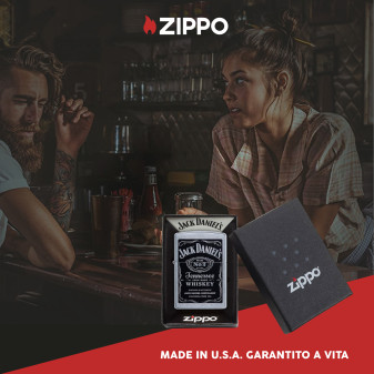 Zippo Accendino a Benzina Ricaricabile ed Antivento con Fantasia Jack