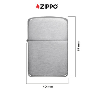 Zippo Accendino a Benzina Ricaricabile ed Antivento Brushed Chrome