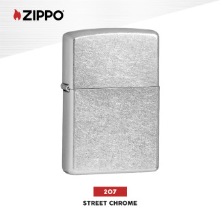 Zippo Accendino a Benzina Ricaricabile ed Antivento Street Chrome -