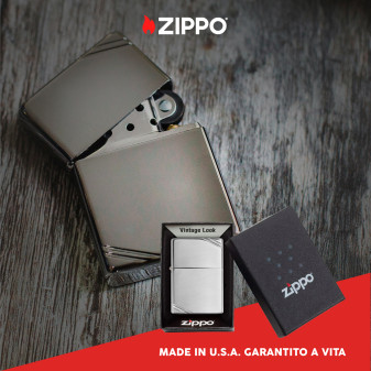 Zippo Accendino a Benzina Ricaricabile ed Antivento High Polish