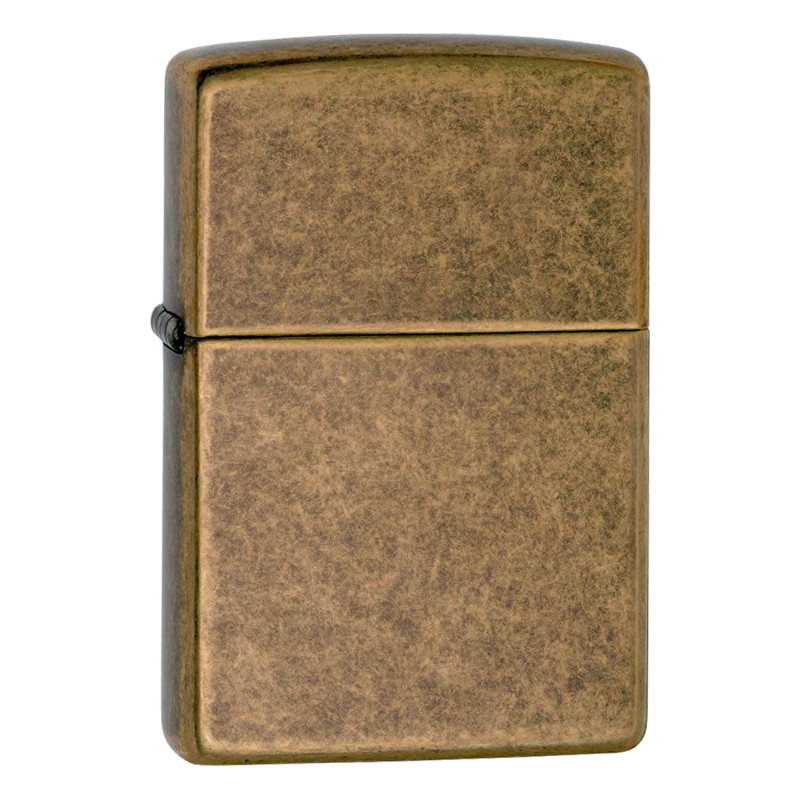 Zippo Accendino a Benzina Ricaricabile ed Antivento Antique Brass -