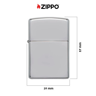 Zippo Accendino a Benzina Ricaricabile ed Antivento High Polish