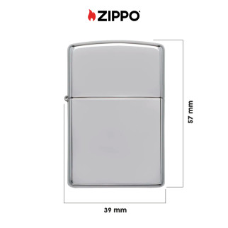 Zippo Accendino a Benzina Ricaricabile ed Antivento High Polish
