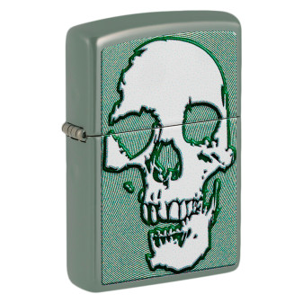 Zippo Accendino a Benzina Ricaricabile ed Antivento con Fantasia Skull Design - mod. 48489