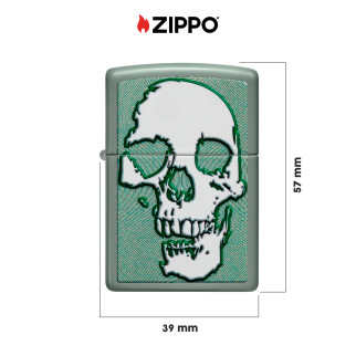 Zippo Accendino a Benzina Ricaricabile ed Antivento con Fantasia Skull Design - mod. 48489