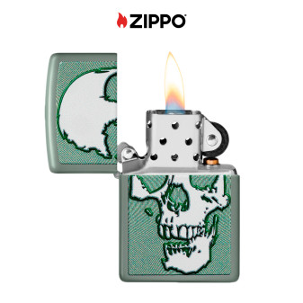 Zippo Accendino a Benzina Ricaricabile ed Antivento con Fantasia Skull Design - mod. 48489